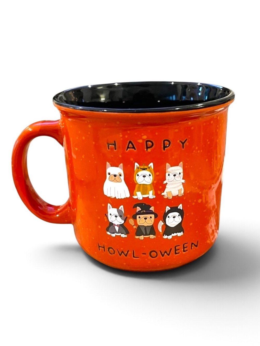 Market Finds “Happy Howl-oween”Ceramic Campfire French Bulldog Mug